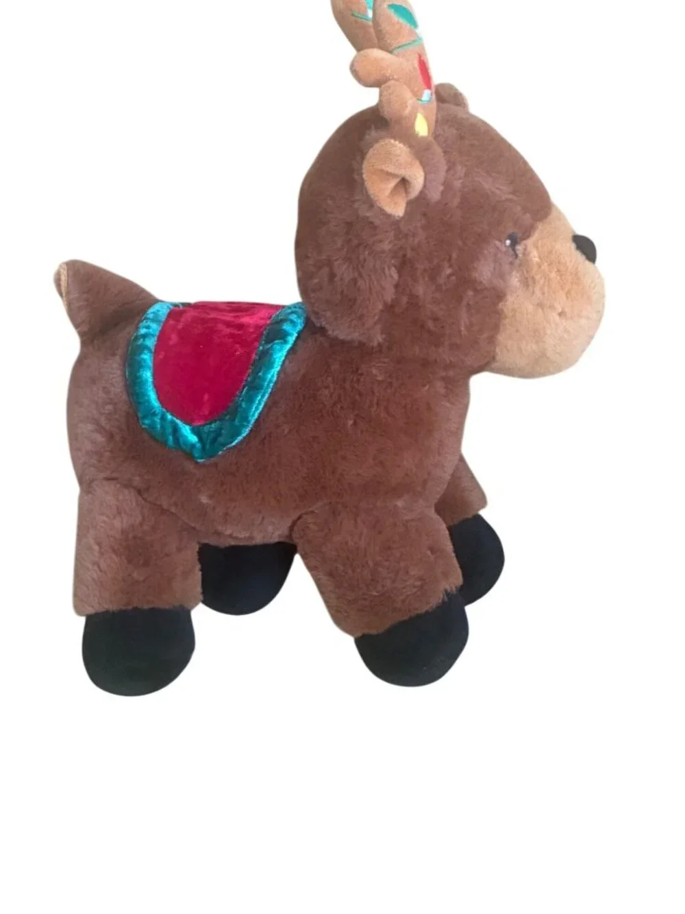Petsmart Fortune Reindeer Plush Dog Toy Brown & Red Holiday Christmas Seasonal